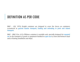 Offshore vs freight container | PDF
