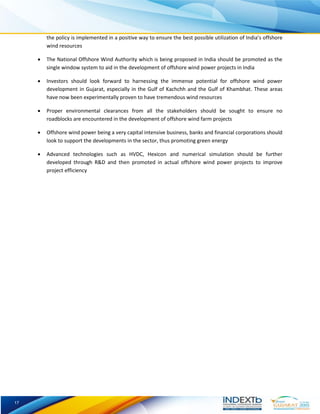 Offshore Wind Power Potential of Gujarat Vibrant | PDF