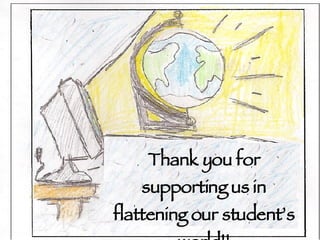 Thank you for supporting us in flattening our student’s world!! 