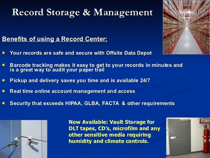 Records Storage & Management Benefits
