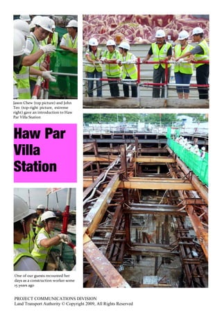 PROJECT COMMUNICATIONS DIVISION
Land Transport Authority © Copyright 2009, All Rights Reserved
 