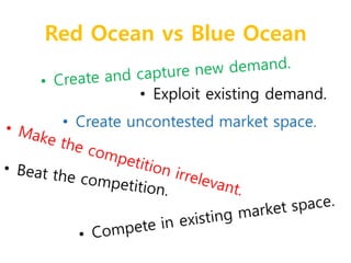 Red Ocean vs Blue Ocean 
 