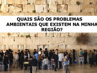 QUAIS SÃO OS PROBLEMAS AMBIENTAIS QUE EXISTEM NA MINHA REGIÃO? 
