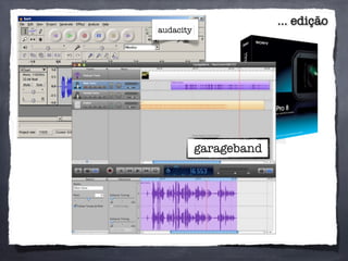 ... edição
audacity
garageband
 