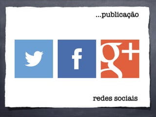 ...publicação
redes sociais
 