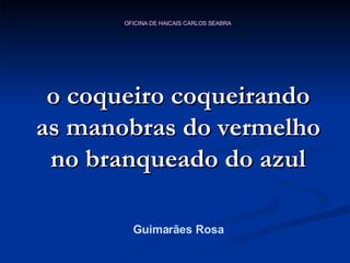 o coqueiro coqueirando as manobras do vermelho no branqueado do azul Guimarães Rosa 