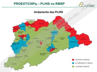 PROEXT/CNPq – PLHIS na RMSP

          Andamento dos PLHIS
 