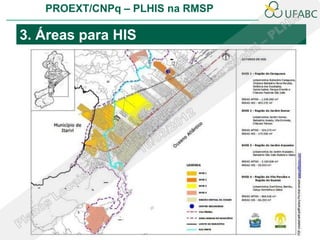 PROEXT/CNPq – PLHIS na RMSP

3. Áreas para HIS
 