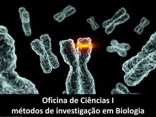 Oficina de Ciências I
métodos de investigação em Biologia
 