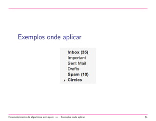 cial, caracterizar as 
principais tecnicas e metodos, e implementar alguns problemas 
classicos desta area sob um ponto de vista introdutorio. 
   
Analise de mensagens do twitter usando algoritmos de agrupamento | Remover stop-words 21 
 