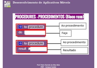 Desenvolvimento de Aplicativos Móveis
Prof. Pedro Clarindo da Silva Neto 
IFMT - Campus Cuiabá
 