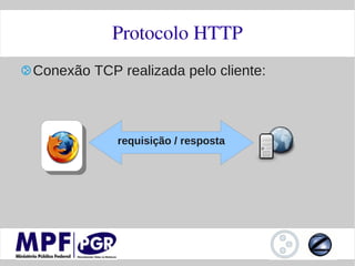 Protocolo HTTP
Conexão TCP realizada pelo cliente:



            requisição / resposta
 