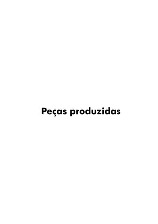 Peças produzidas
 