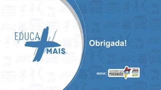 Ciclo Formativo de Acompanhamento –
Sobrevivência – P1 e P2
Obrigada!
 