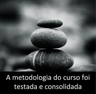 A metodologia do curso foi
testada e consolidada
 