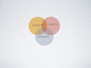 contexto usuário
conteúdo
 