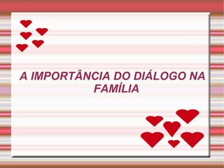 A IMPORTÂNCIA DO DIÁLOGO NA FAMÍLIA 