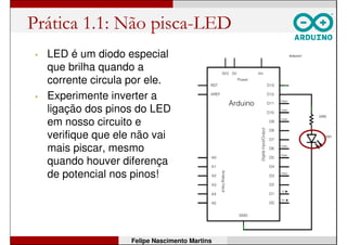 Matriz de contatos (Breadboard ou Protoboard)
Felipe Nascimento Martins
 
