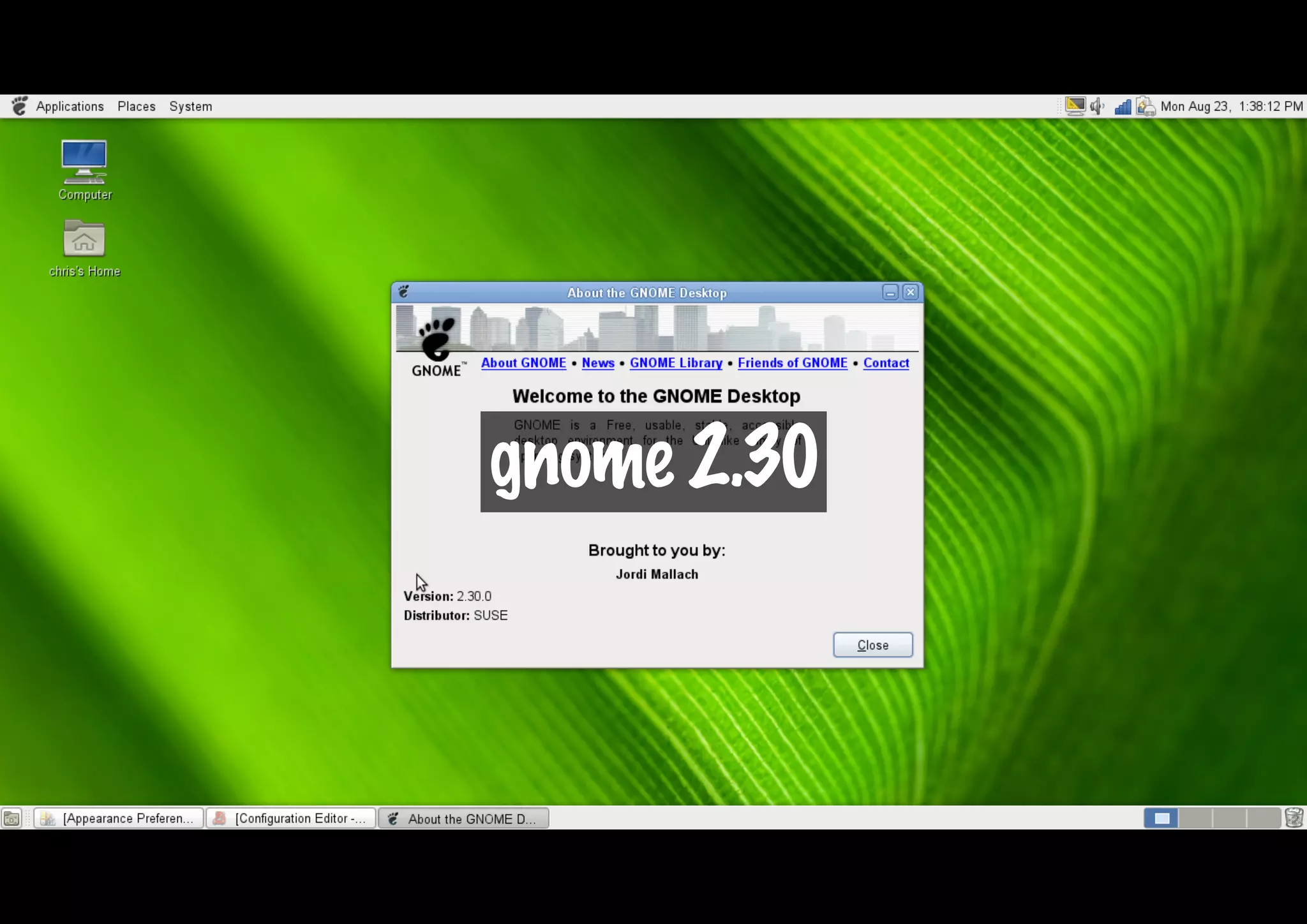 gnome 2.30
 