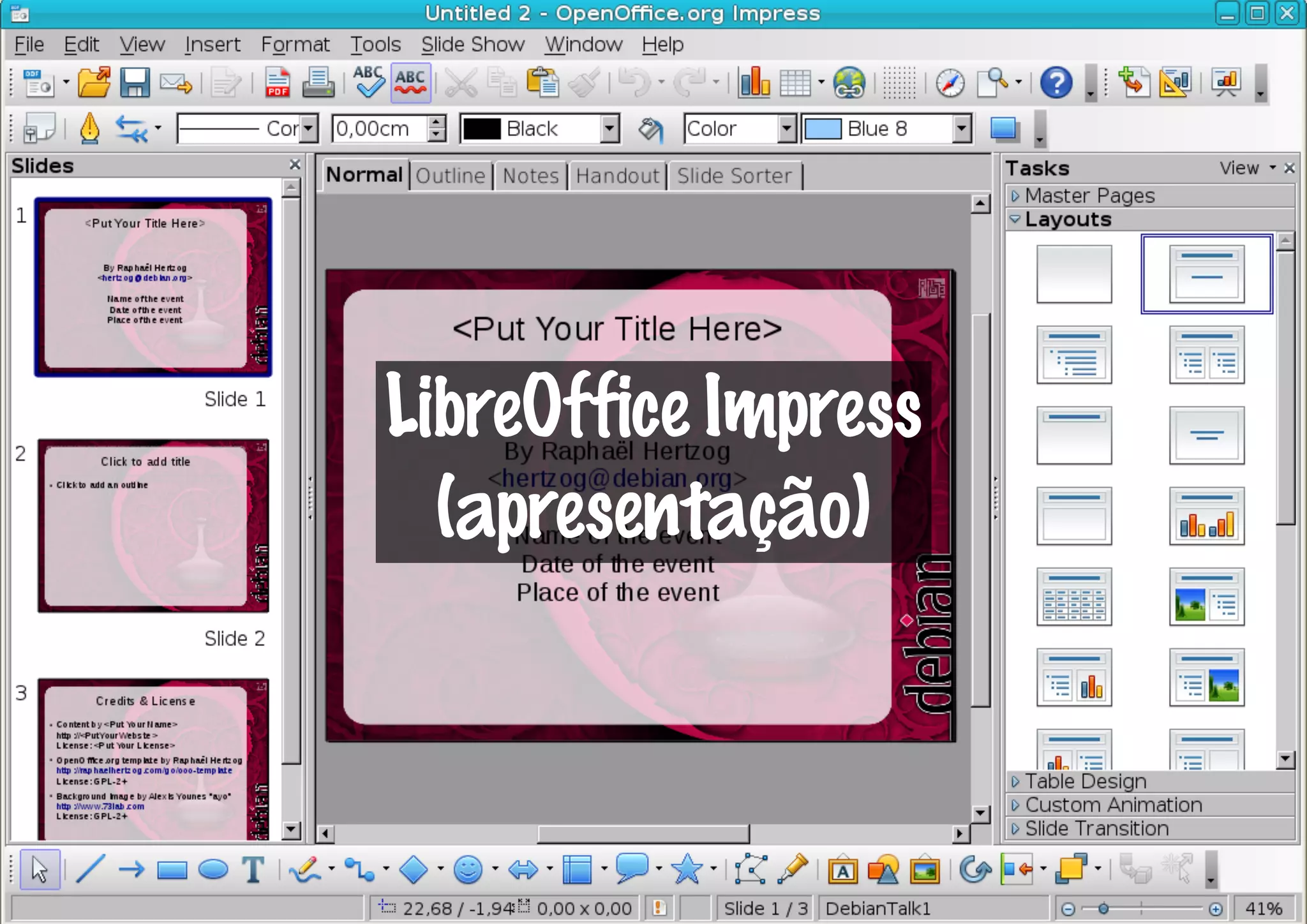 LibreOffice Impress
  (apresentação)
 