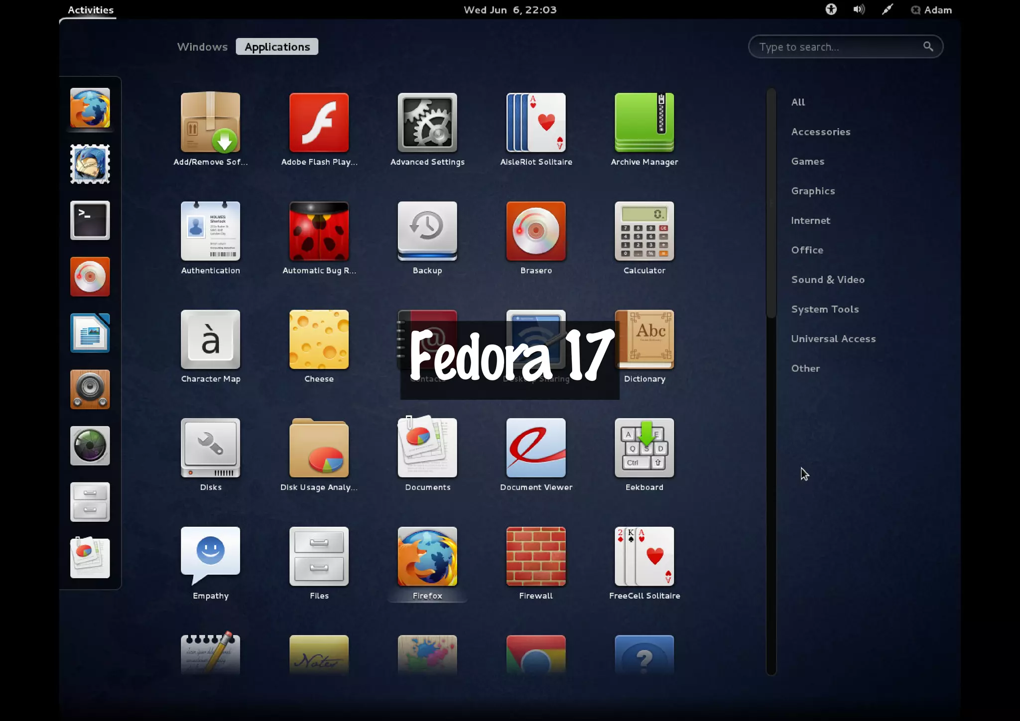Fedora 17
 