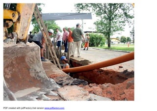 Socioambiental - Porto Alegre chegará a
              77% dos esgotos tratados. Já foram
              estendidos mais de 16 km de redes de
              esgoto na Restinga e na Ponta Grossa.
              Estão em licitação as obras de extensão de
              redes no bairro Cavalhada. A população
              voltará a ter uma relação mais saudável
              com o Guaíba despoluído.




PDF created with pdfFactory trial version www.pdffactory.com
 