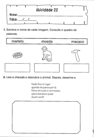 Oficina para casa 1º ano