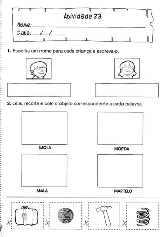 Oficina para casa 1º ano