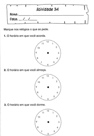 Oficina para casa 1º ano