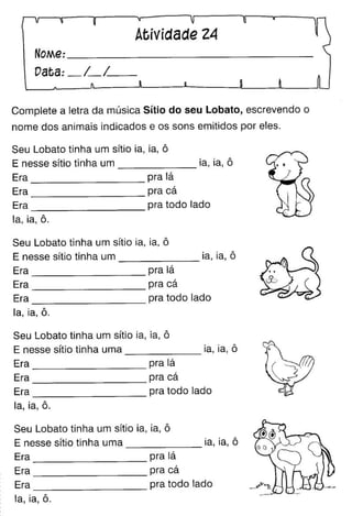 Oficina para casa 1º ano