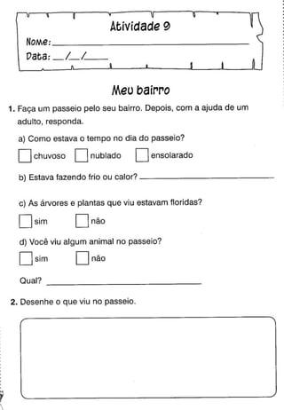 Oficina para casa 1º ano