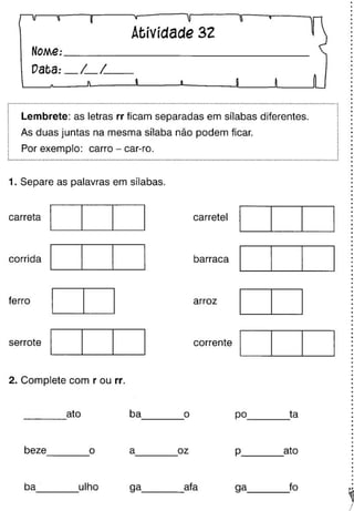 Oficina para casa 1º ano