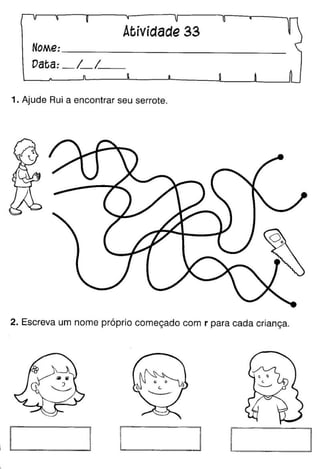 Oficina para casa 1º ano