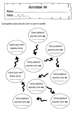 Oficina para casa 1º ano