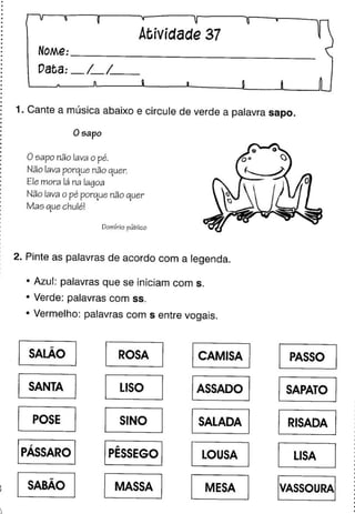 Oficina para casa 1º ano