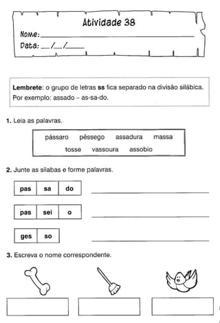 Oficina para casa 1º ano