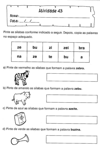 Oficina para casa 1º ano