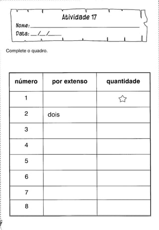 Oficina para casa 1º ano
