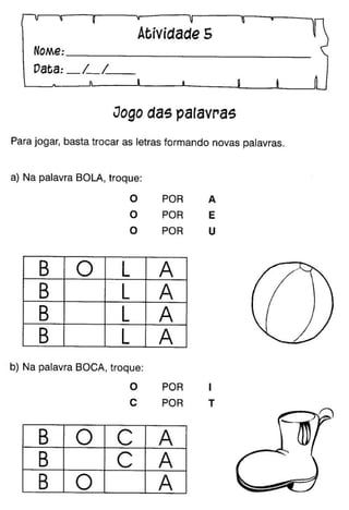 Oficina para casa 1º ano