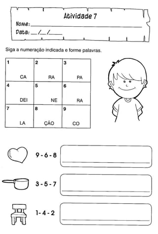 Oficina para casa 1º ano