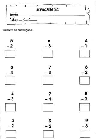 Oficina para casa 1º ano
