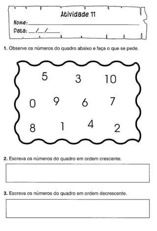 Oficina para casa 1º ano