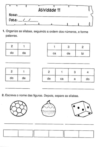 Oficina para casa 1º ano