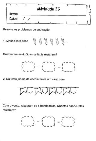 Oficina para casa 1º ano