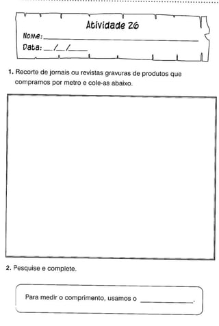 Oficina para casa 1º ano