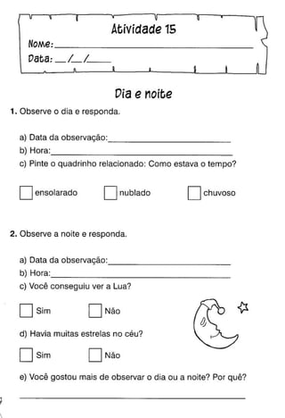 Oficina para casa 1º ano