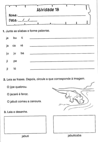 Oficina para casa 1º ano