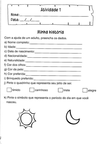 Oficina para casa 1º ano