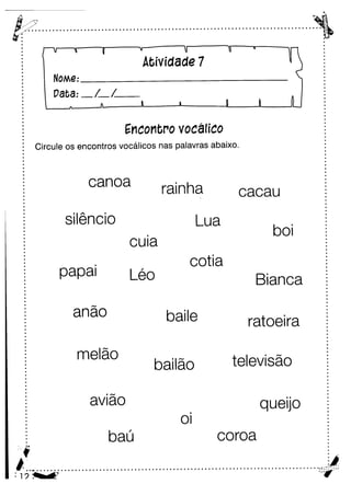 Oficina para casa 3º ano