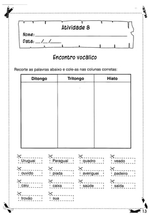 Oficina para casa 3º ano